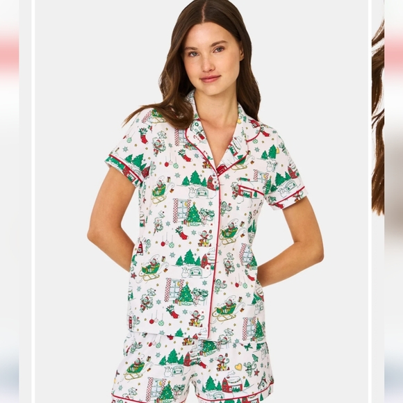 New Roller Rabbit Holiday Print Pajama Set 2025 Gift Rare Grinch NWT